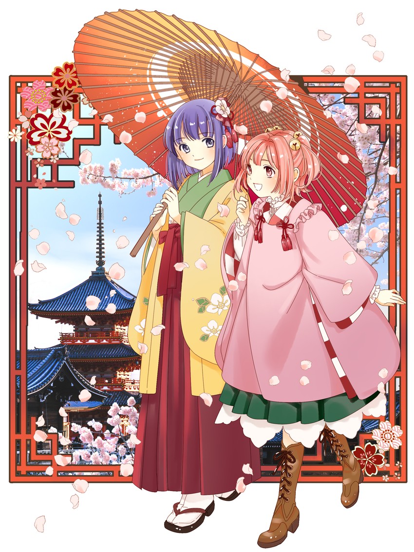hieda no akyuu and motoori kosuzu (touhou) drawn by koma_midori