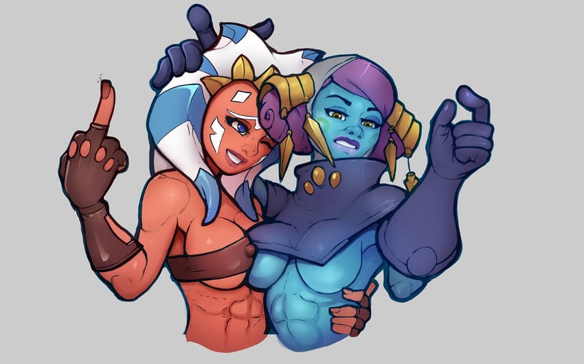 ahsoka tano and riyo chuchi (star wars) drawn by markydaysaid