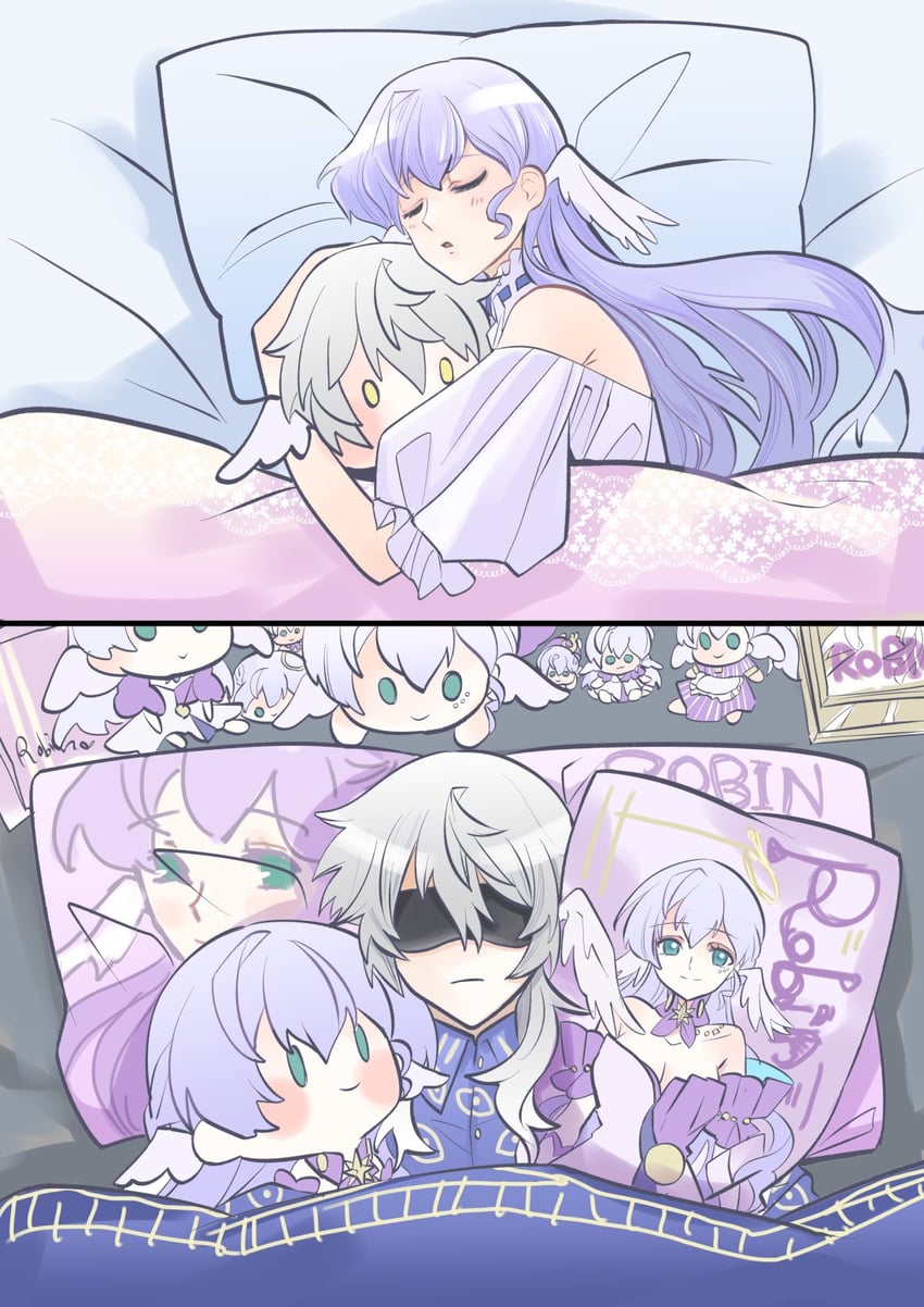 robin and sunday (honkai and 1 more) drawn by hemorichiniki