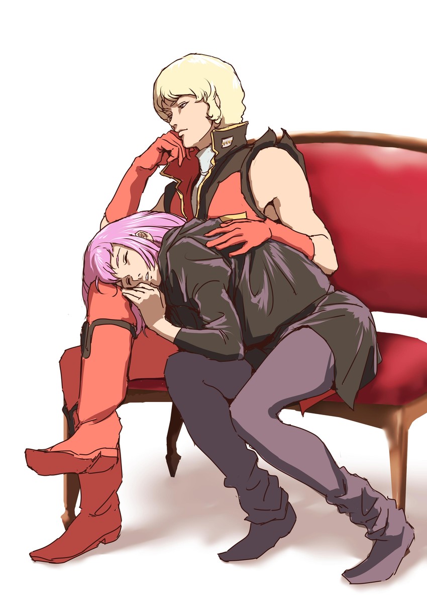char aznable and haman karn (gundam and 2 more) drawn by teikoku_jokyoku