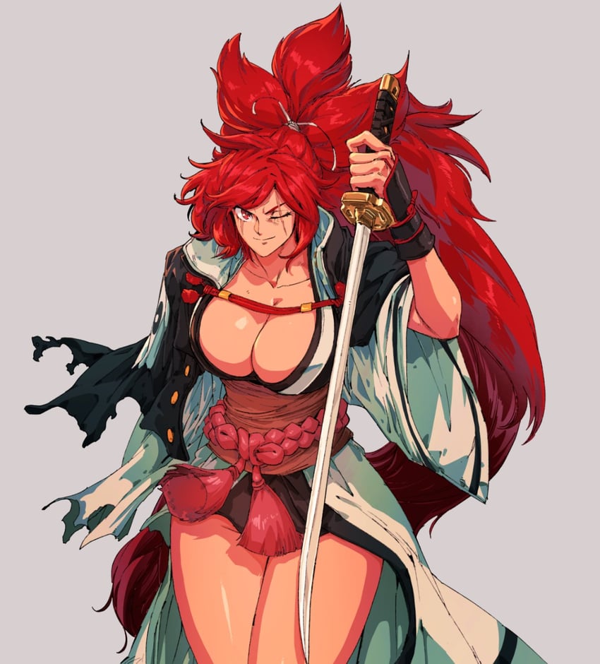 baiken (guilty gear and 1 more) drawn by david_liu