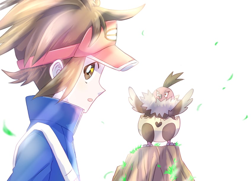 nate and vullaby (pokemon and 1 more) drawn by pokepokekonpeki