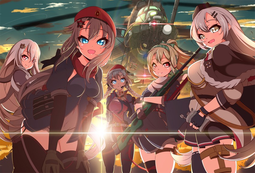 9a-91, svd, sv-98, ots-12, and pk (girls' frontline) drawn by sayossa_(pak-front)