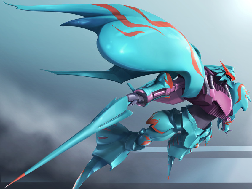 qubeley papillon (gundam and 1 more) drawn by nanjin