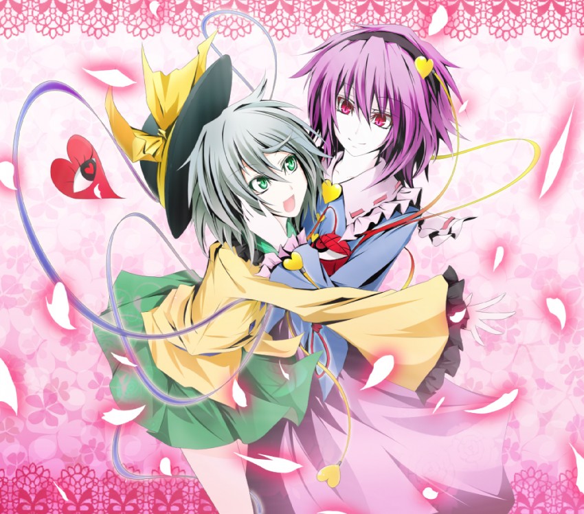 komeiji koishi and komeiji satori (touhou) drawn by kanaria_(fuusenkazura)