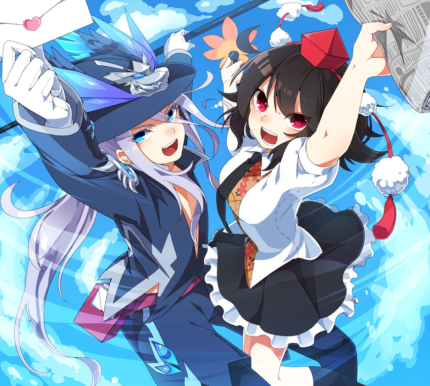 shameimaru aya and hermes (touhou and 1 more) drawn by kozakura_(dictionary)