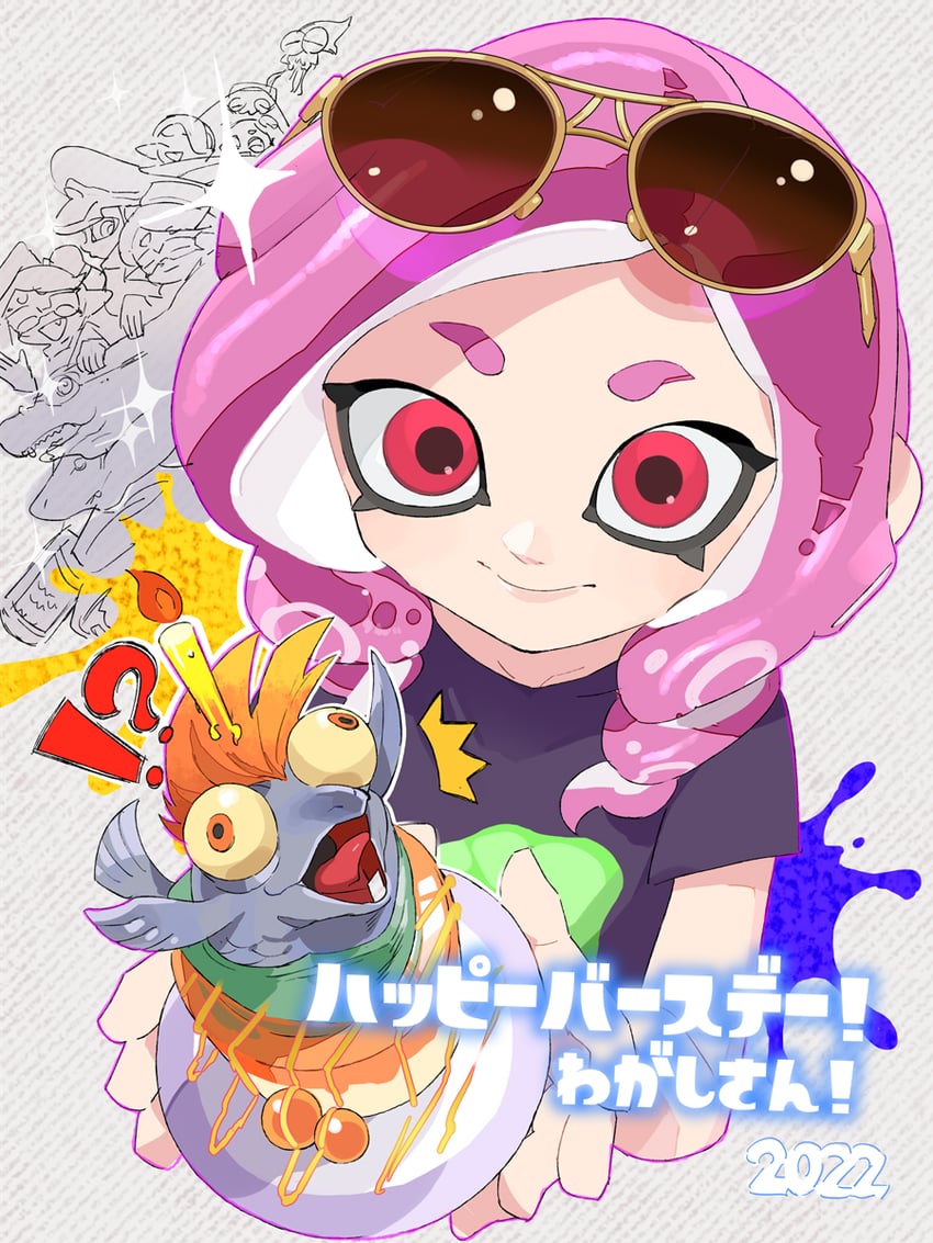 octoling player character, callie, marie, octoling girl, shiver, and 6 more (splatoon and 1 more) drawn by moudoku_(decopon3rd)
