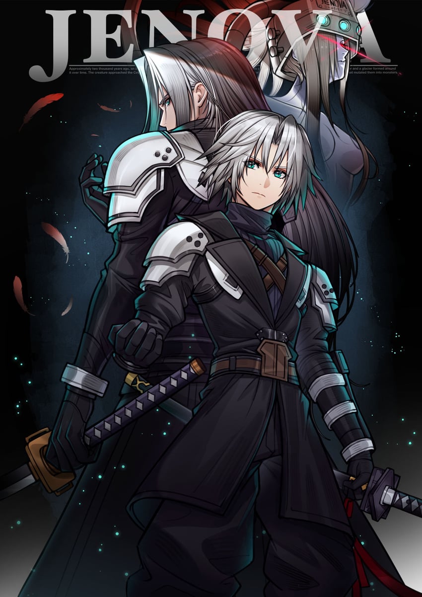 sephiroth and jenova (final fantasy and 3 more) drawn by lukrevadraws