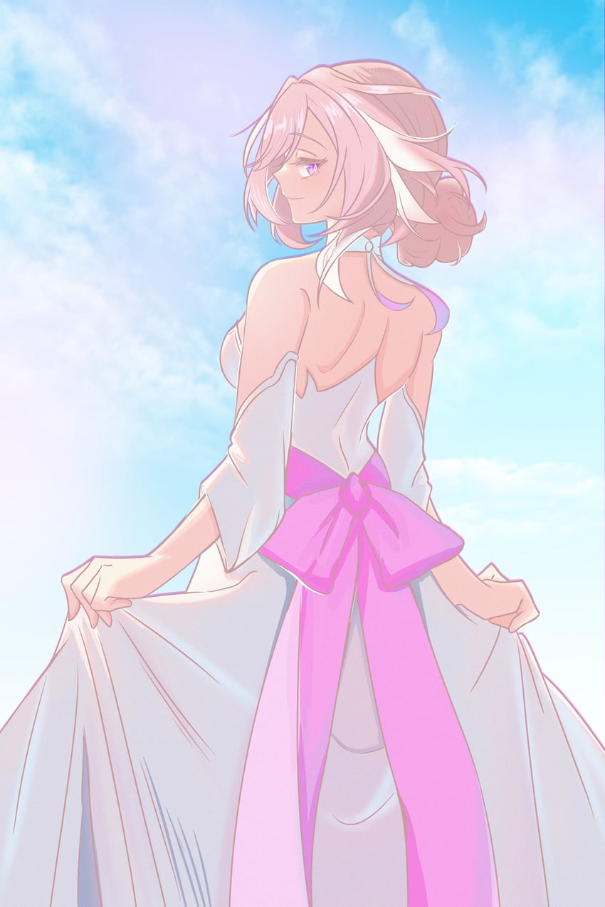 elysia (honkai and 1 more) drawn by li_shijin