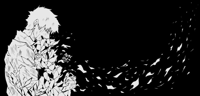 kageyama shigeo and reigen arataka (mob psycho 100) drawn by aubs