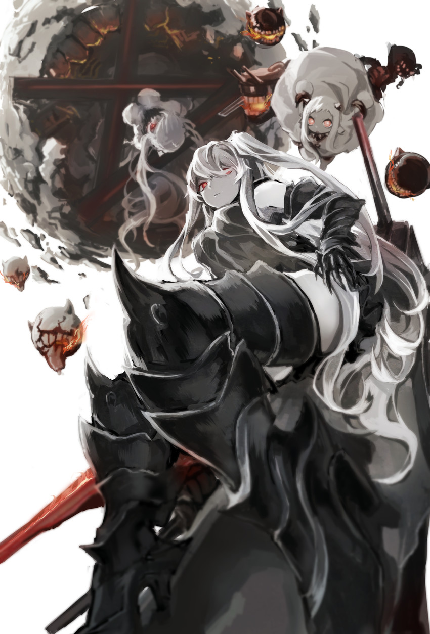 northern ocean princess, midway princess, and aircraft carrier oni (kantai collection) drawn by mephisto_(angraecum)