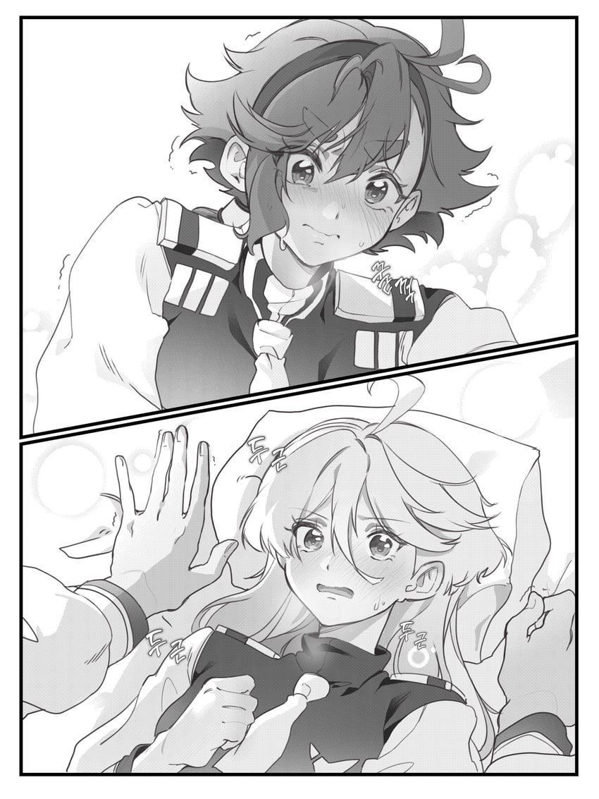 suletta mercury and miorine rembran (gundam and 1 more) drawn by newda_al