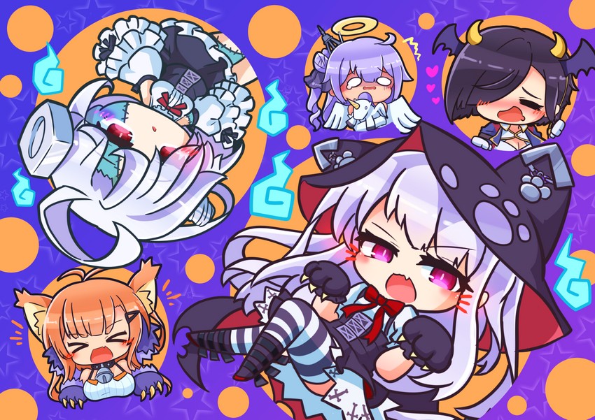 unicorn, ark royal, erebus, terror, and foxhound (azur lane) drawn by asimo953