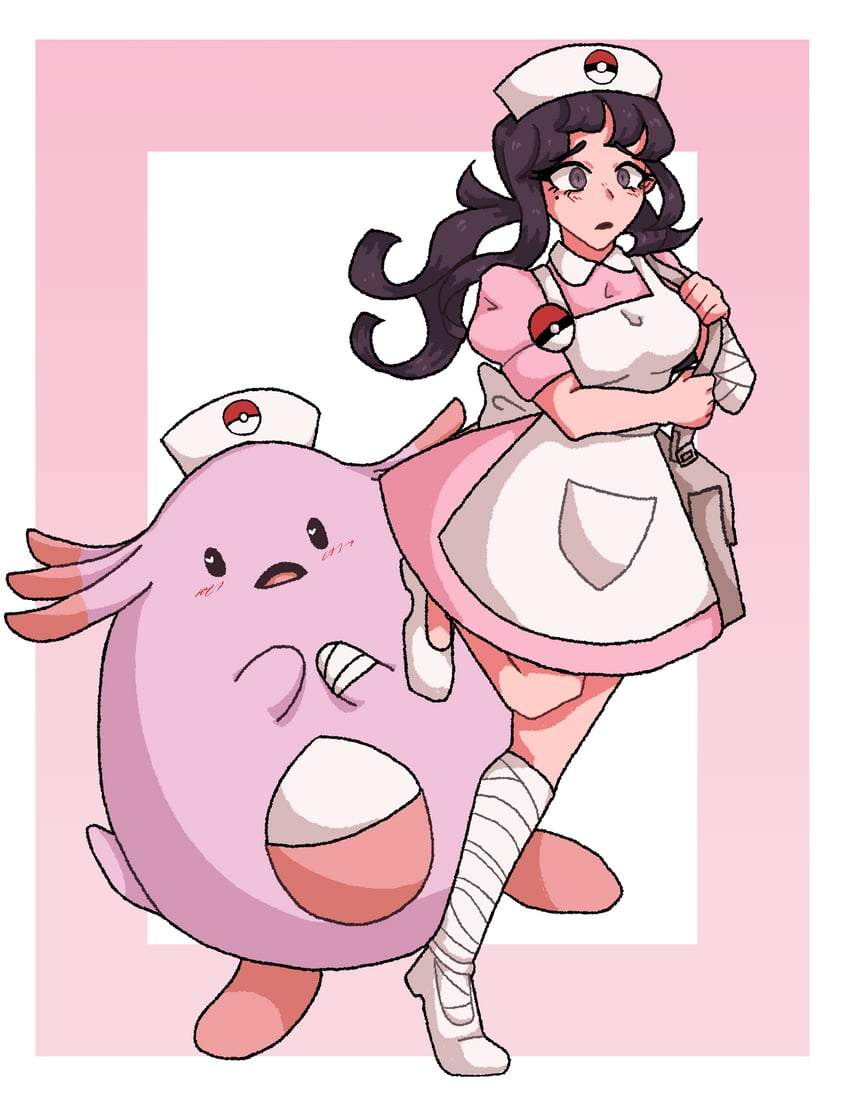tsumiki mikan, joy, and chansey (pokemon and 2 more) drawn by princescar