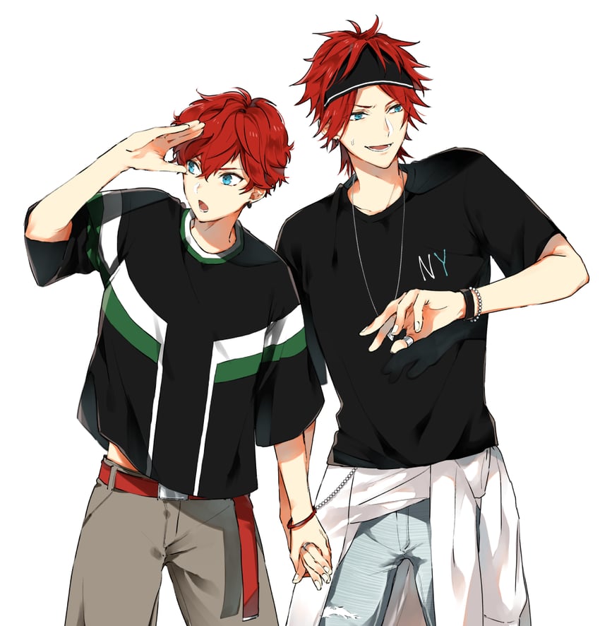 amagi rinne and amagi hiiro (ensemble stars!) drawn by nakayama_miyuki