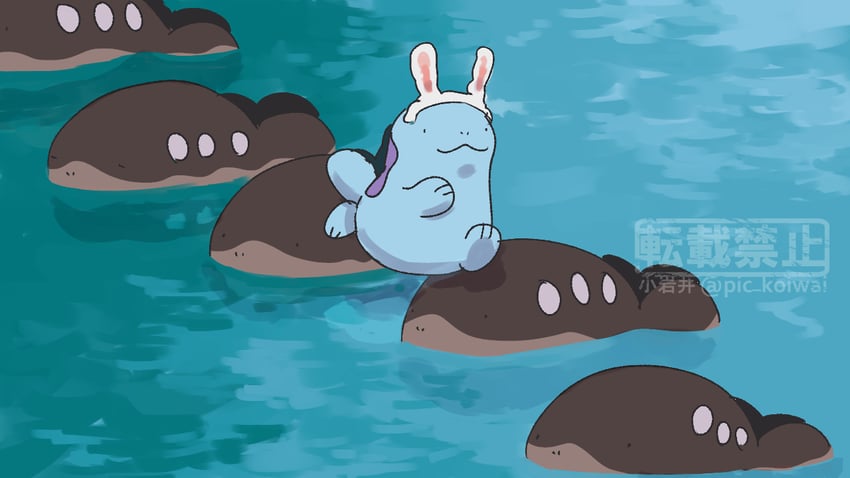 clodsire and quagsire (pokemon and 1 more) drawn by pic_koiwai