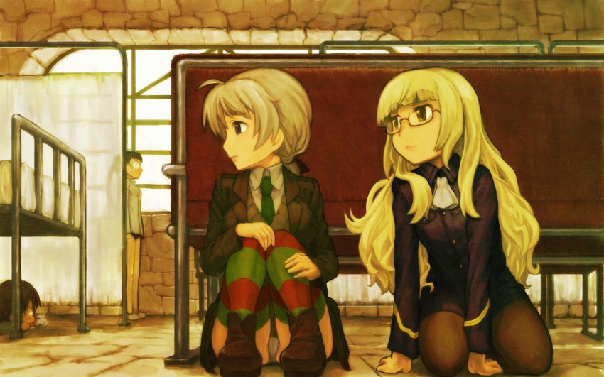 miyafuji yoshika, gertrud barkhorn, perrine h. clostermann, lynette bishop, and sakamoto mio (world witches series and 1 more) drawn by kuro_ari_(pixiv)