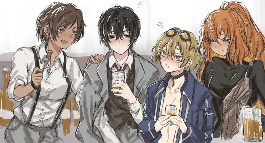 ishmael, sinclair, yi sang, and outis (project moon and 1 more) drawn by dainatsu