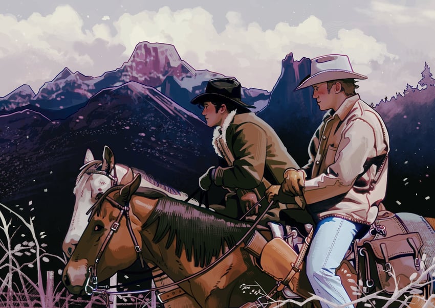 jack twist and ennis del mar (brokeback mountain) drawn by noahdeaart