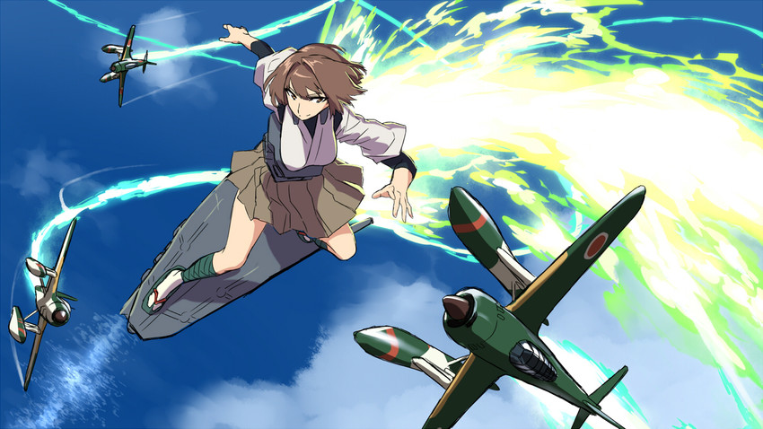 hyuuga (kantai collection and 1 more) drawn by blew_andwhite