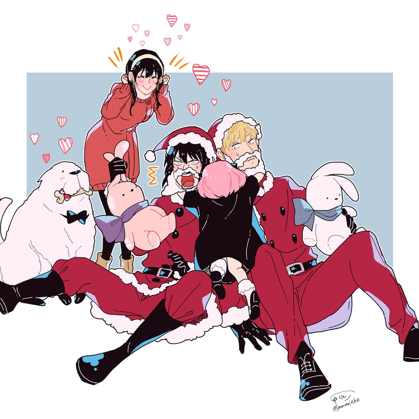 yor briar, anya, twilight, bond, and yuri briar (spy x family) drawn by awarinko