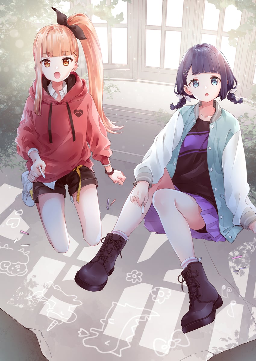 yata touka and tachibana rin (marpril) drawn by todo-akira