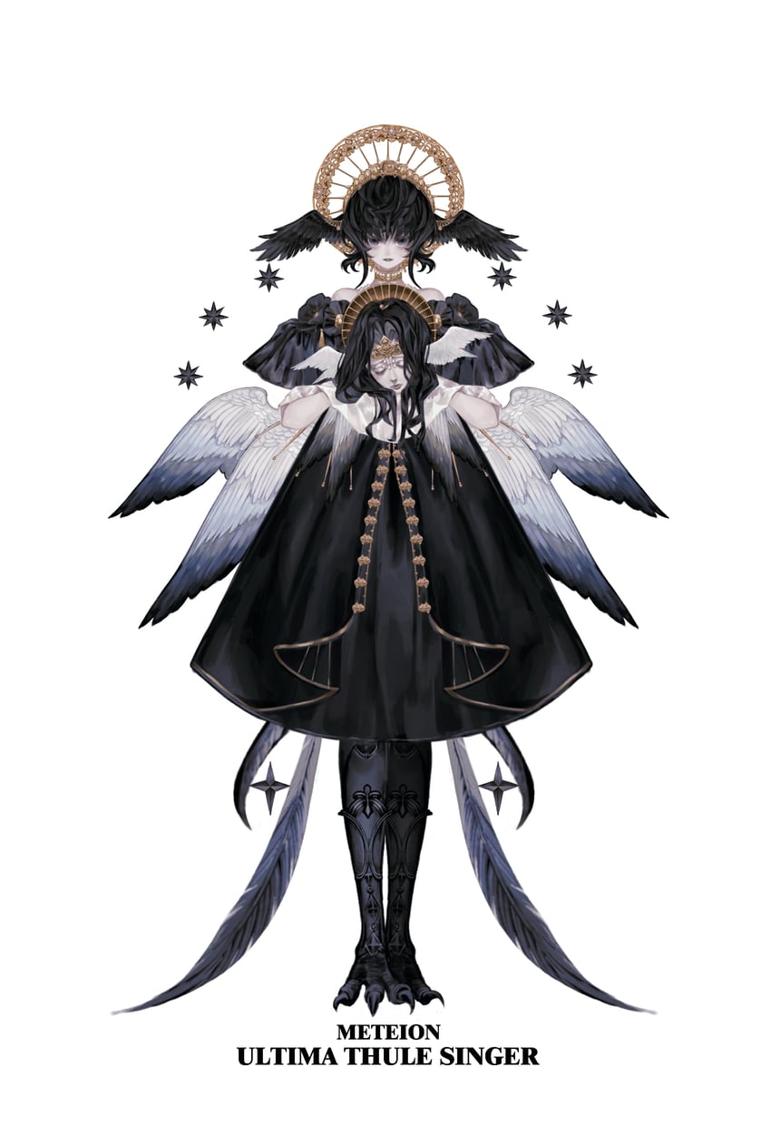 meteion and the endsinger (final fantasy and 1 more) drawn by clytie_(ata_yuri)