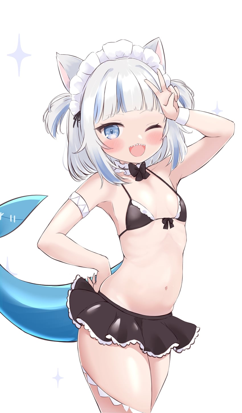 gawr gura (hololive and 1 more) drawn by cocozasa