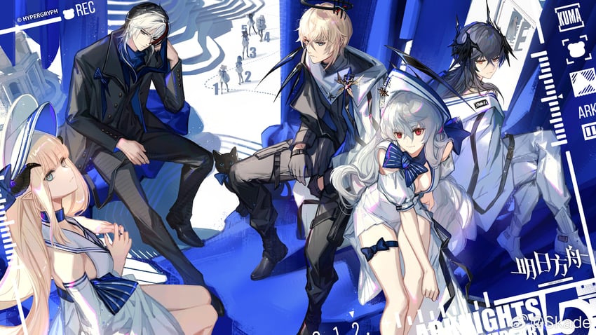 specter, specter the unchained, rosa, zima, gummy, and 9 more (arknights) drawn by skade