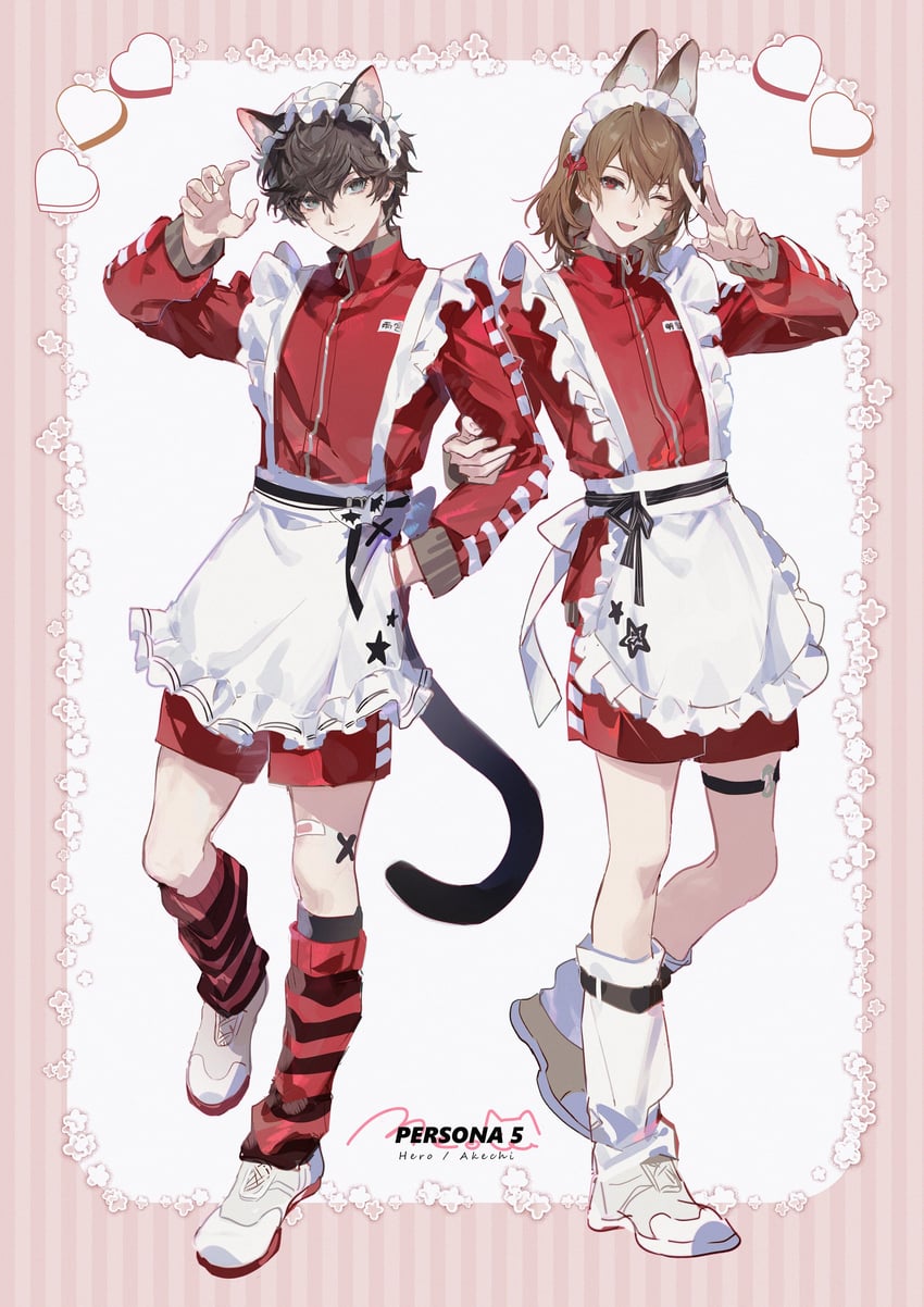 amamiya ren and akechi gorou (persona and 1 more) drawn by doran_(doran7280)