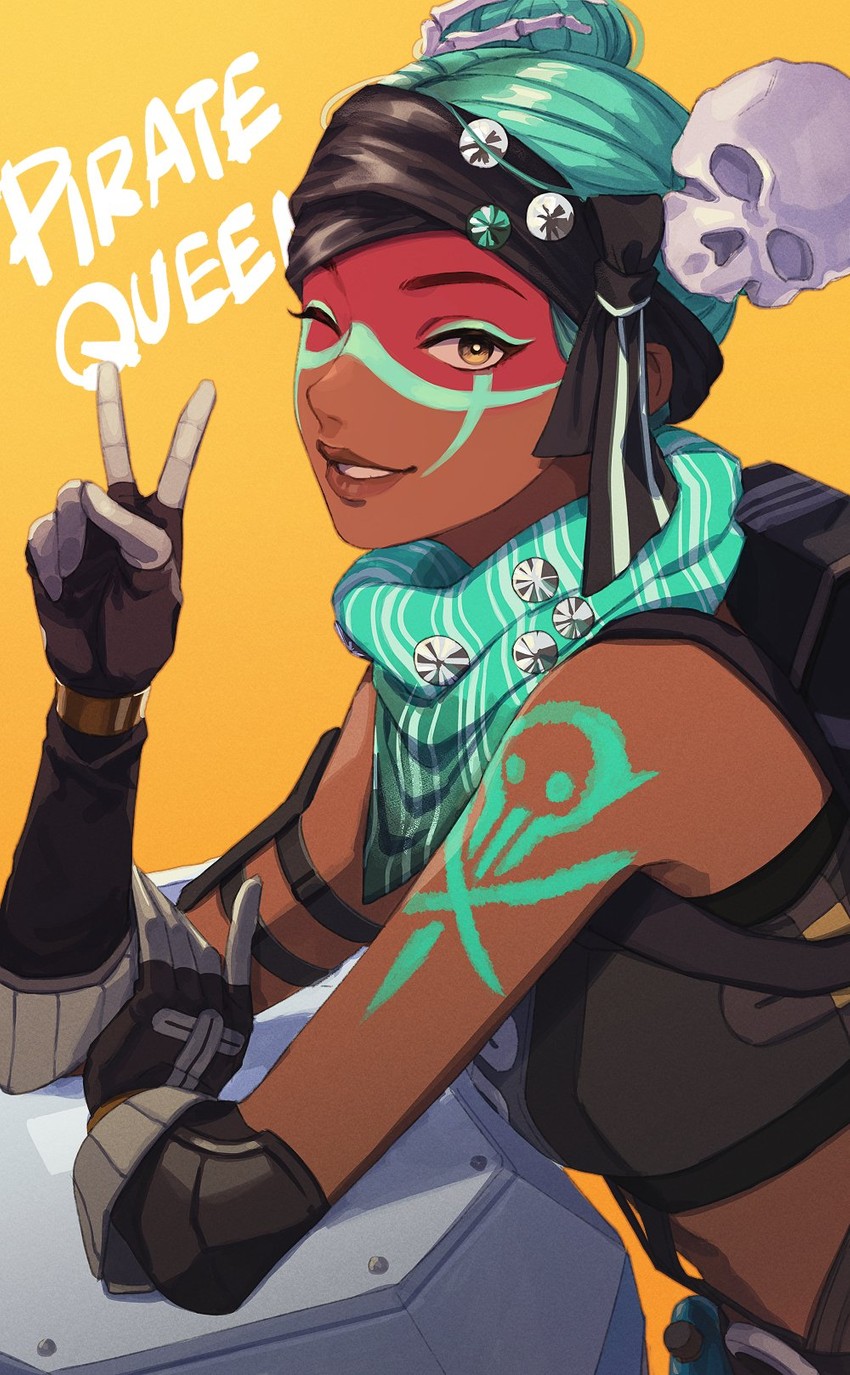 lifeline and pirate queen lifeline (apex legends) drawn by 2gou