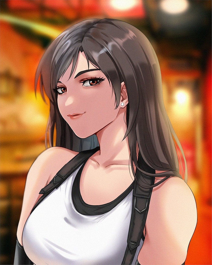 tifa lockhart (final fantasy and 2 more) drawn by ryudraw