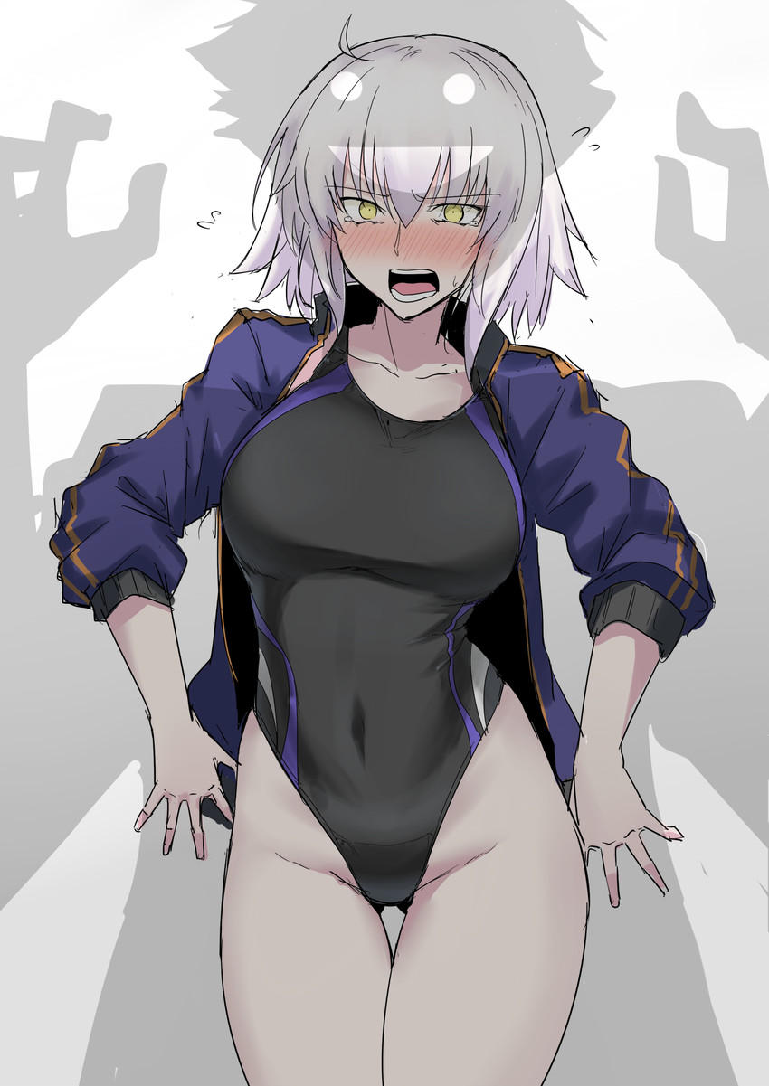 fujimaru ritsuka and jeanne d'arc alter (fate and 1 more) drawn by halcon
