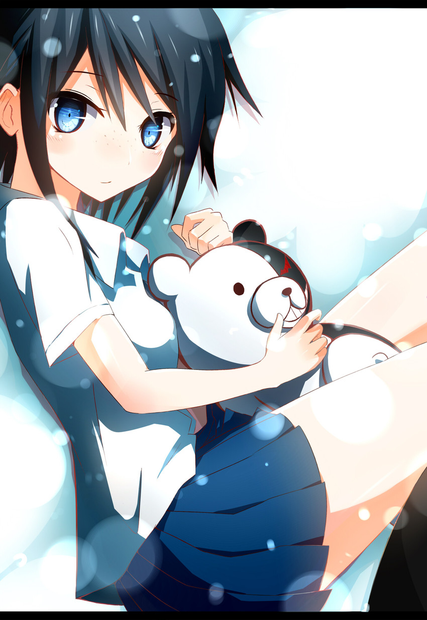 monokuma and ikusaba mukuro (danganronpa and 1 more) drawn by sune_(mugendai)