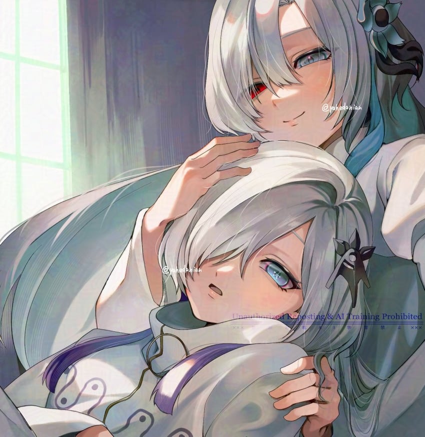 isekaijoucho and sekai (kamitsubaki studio and 1 more) drawn by yahedanian