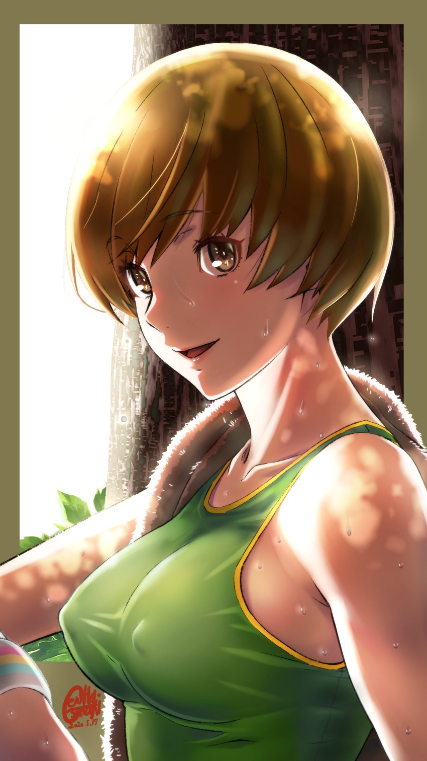 satonaka chie (persona and 1 more) drawn by gentle_sasaki