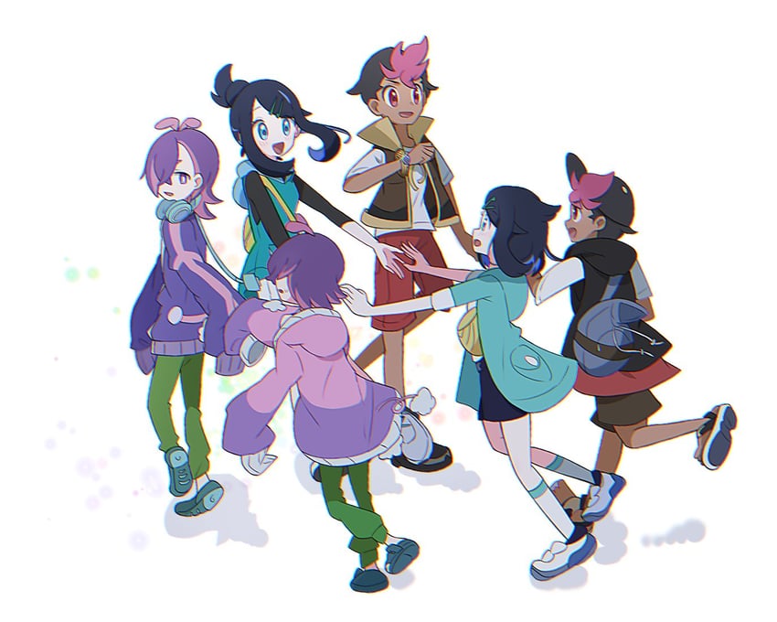liko, dot, and roy (pokemon and 1 more) drawn by seiun_(hoshigumo_72)