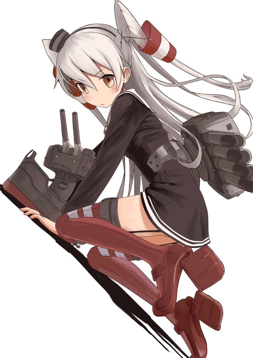 amatsukaze and rensouhou-kun (kantai collection) drawn by mocha_(snowflake)