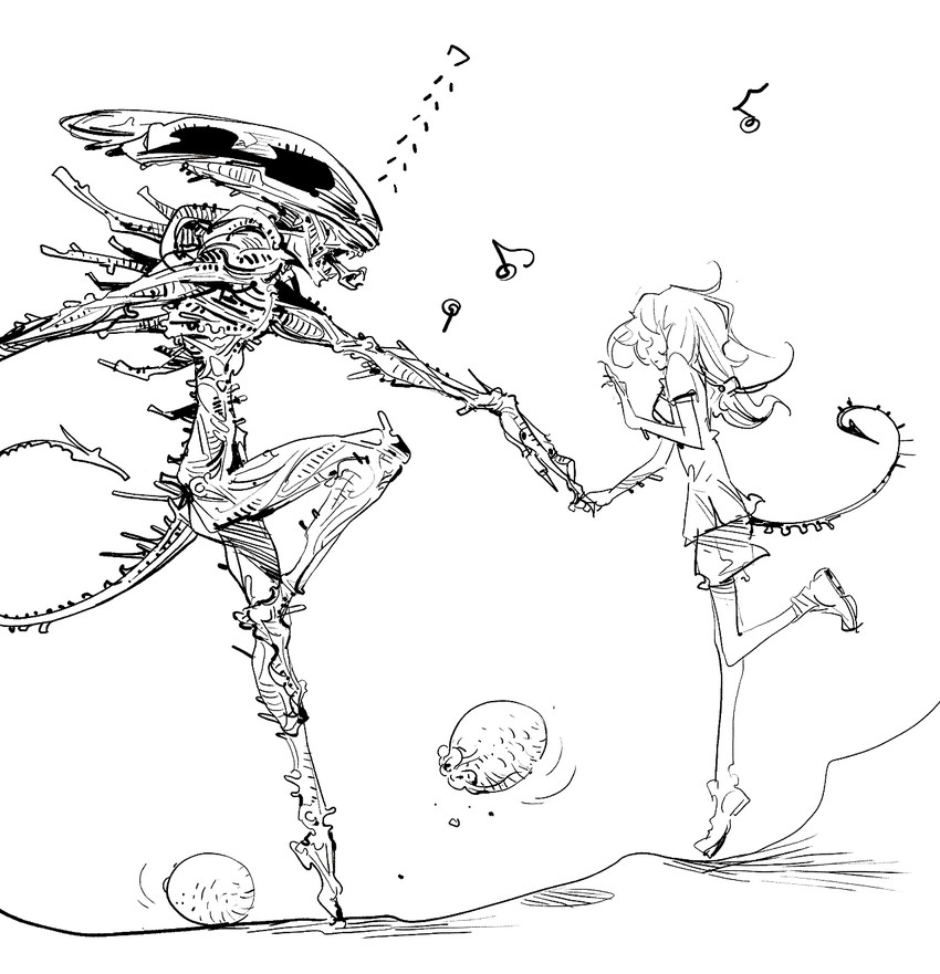 xenomorph and ovomorph (alien) drawn by dabosu