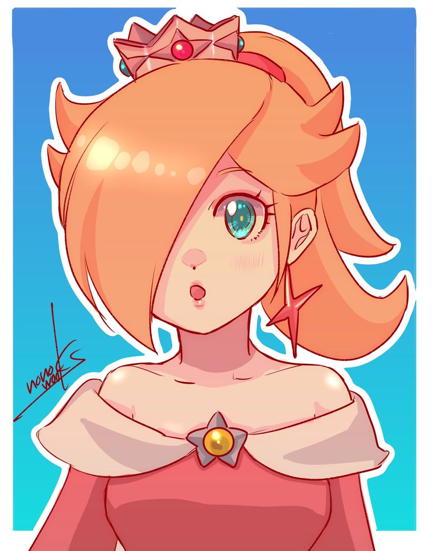 rosalina and fire rosalina (mario and 1 more) drawn by nonoworks