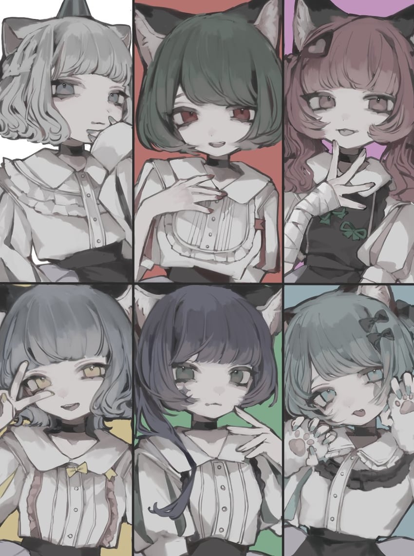 nina, vitte, chino, rara, neffy, and 1 more (kamitsubaki studio and 2 more) drawn by manuka_x_x