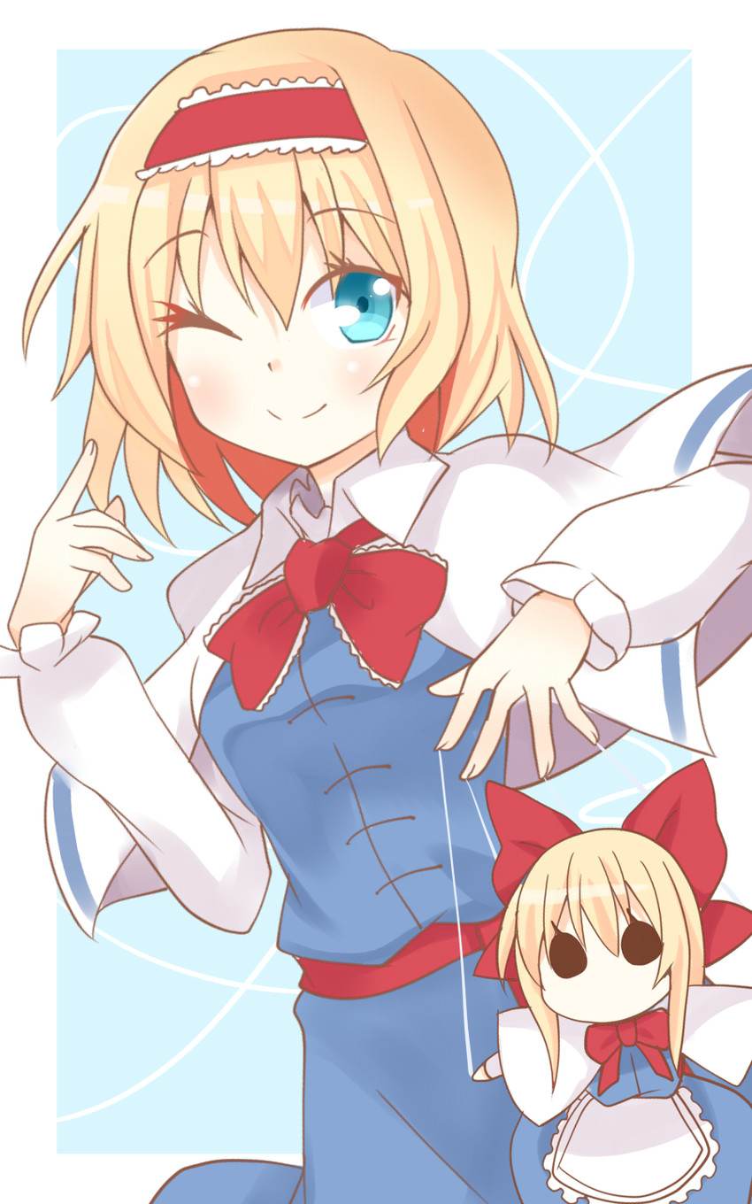 alice margatroid and shanghai doll (touhou) drawn by keyaki_chimaki