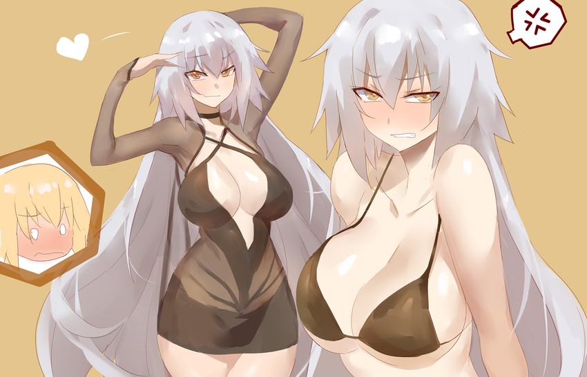 jeanne d'arc alter and jeanne d'arc (fate and 1 more) drawn by yostxxx