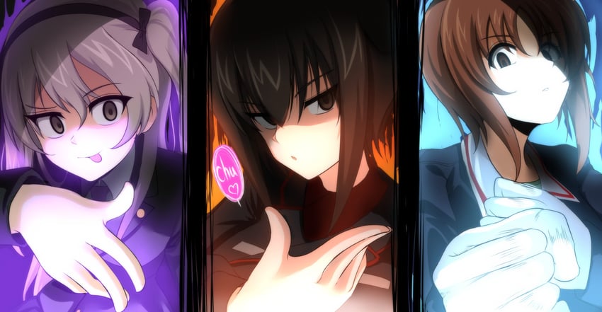 nishizumi miho, nishizumi maho, and shimada arisu (girls und panzer and 1 more) drawn by aikir_(jml5160)