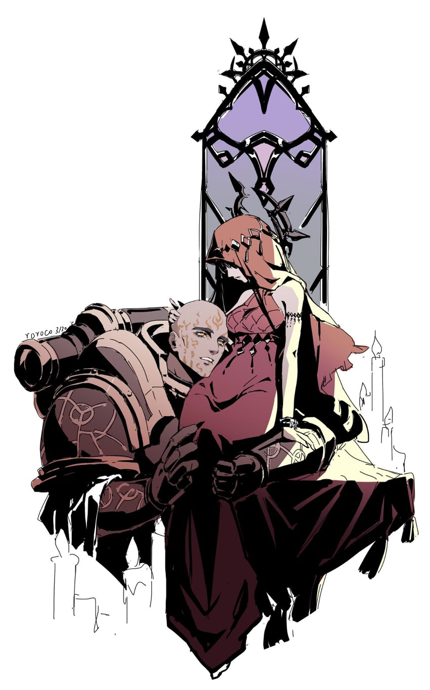 lorgar aurelian and cyrene valantion (original and 1 more) drawn by roroco316