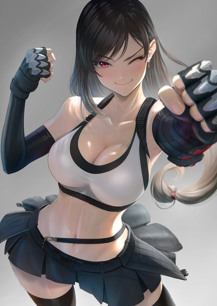 tifa lockhart (final fantasy and 2 more) drawn by imizu_(nitro_unknown)
