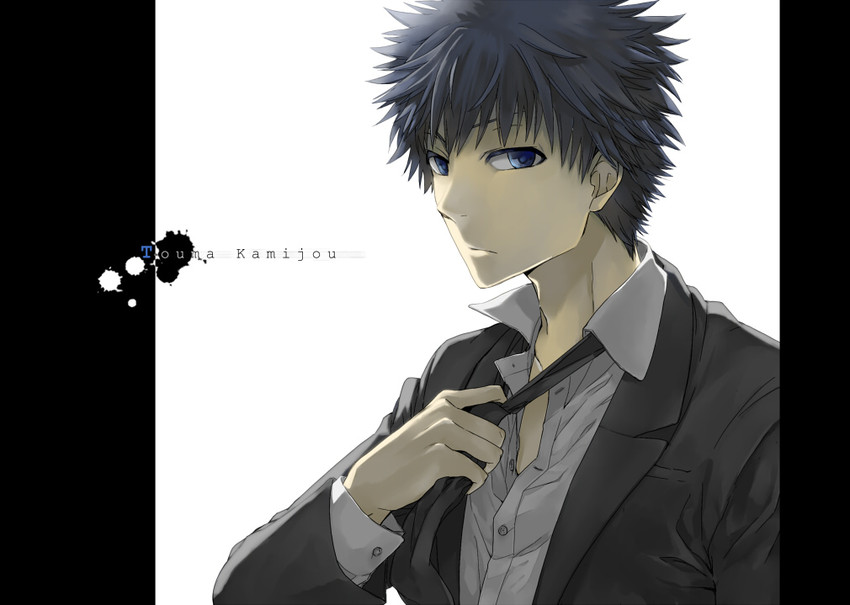 kamijou touma (toaru majutsu no index) drawn by inagiri_yunou