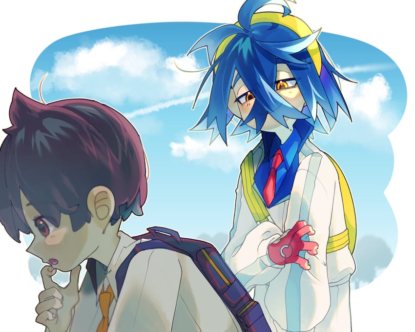 kieran and florian (pokemon and 1 more) drawn by 7_4_noumiso
