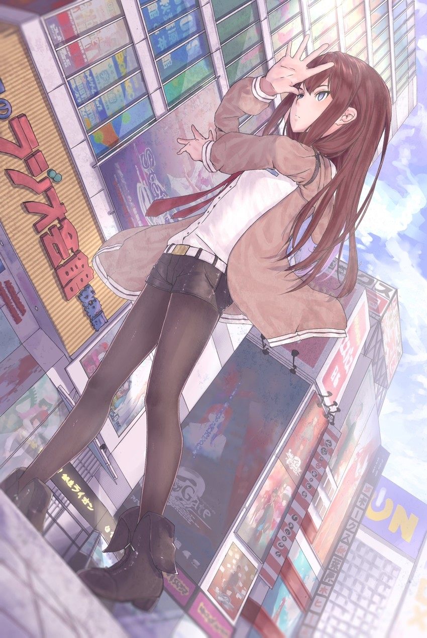 makise kurisu, okabe rintarou, shiina mayuri, and shiina kagari (science adventure and 2 more) drawn by roki_(0214278)