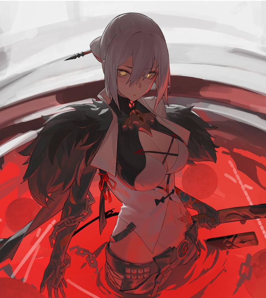 alpha and alpha: crimson weave (punishing: gray raven) drawn by penken